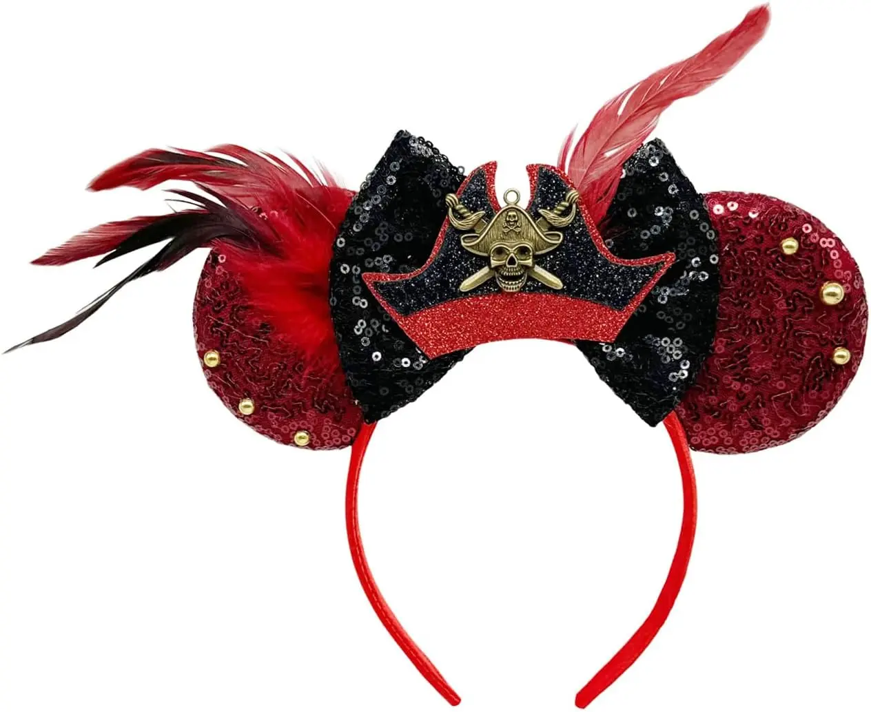 Mouse Ears Bow Headband With Accessories Decoration, for Cartoon Cosplay Costume Party