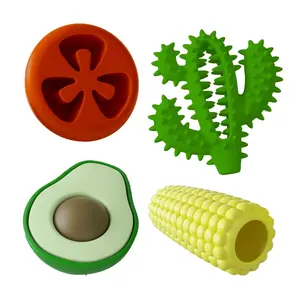 Jeffers Salsa Natural Rubber Dog Chew Toys, 4 pc, Medium