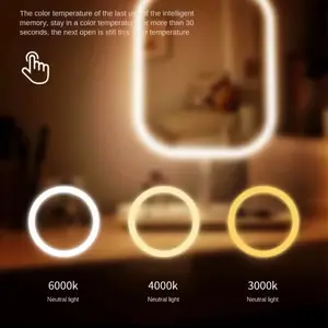 LED vanity mirror touch control