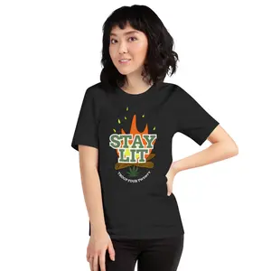 Troop Four Twenty Stay Lit Unisex T-Shirt - Cannabis Themed 420 Weed Apparel unisex style
