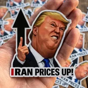 Ira.n Prices Up - I Did That Tru.mp Inflation Gas Prices - Pack of 10-100 - 2 Inch Vinyl Stickers5