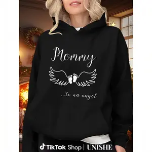 Mommy to Angel Baby Long Sleeve Hoodie – Unisex Comfort for Grieving Moms