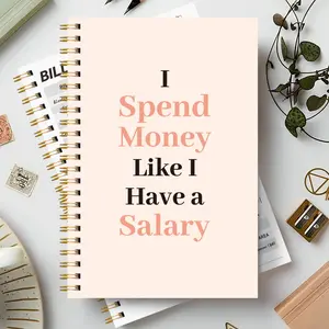 A5 Spiral Finance Notebook, Bill Tracker, Expense Management Journal, Monthly Budget Planner, Income-Expense Ledger, Fun Cover, Ideal for Home Planning, Girls