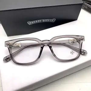 Chrome Hearts Vintage Square Frame Glasses – Retro Clear Lens Fashion Eyewear for Men Women Streetwear Style