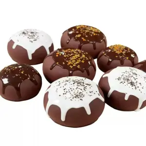 Chocolate Cream Daifuku Bread Squishy Toy - Slow-Rising PU Bread Shape Cute Fidgets Stress Relief Toy for 4-6 yrs Kids, Ideal Children's Day Gift