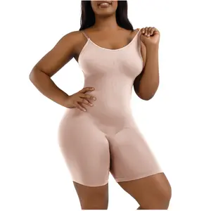 SHAPUM Tummy Control Shapewear Butt Lifter Bodysuit Body Shaper Round Neck Smoothing Seamless Full Bodysuit 35426pingjiao Comfort Fabric scoop neck minimalist Fit Womenswear