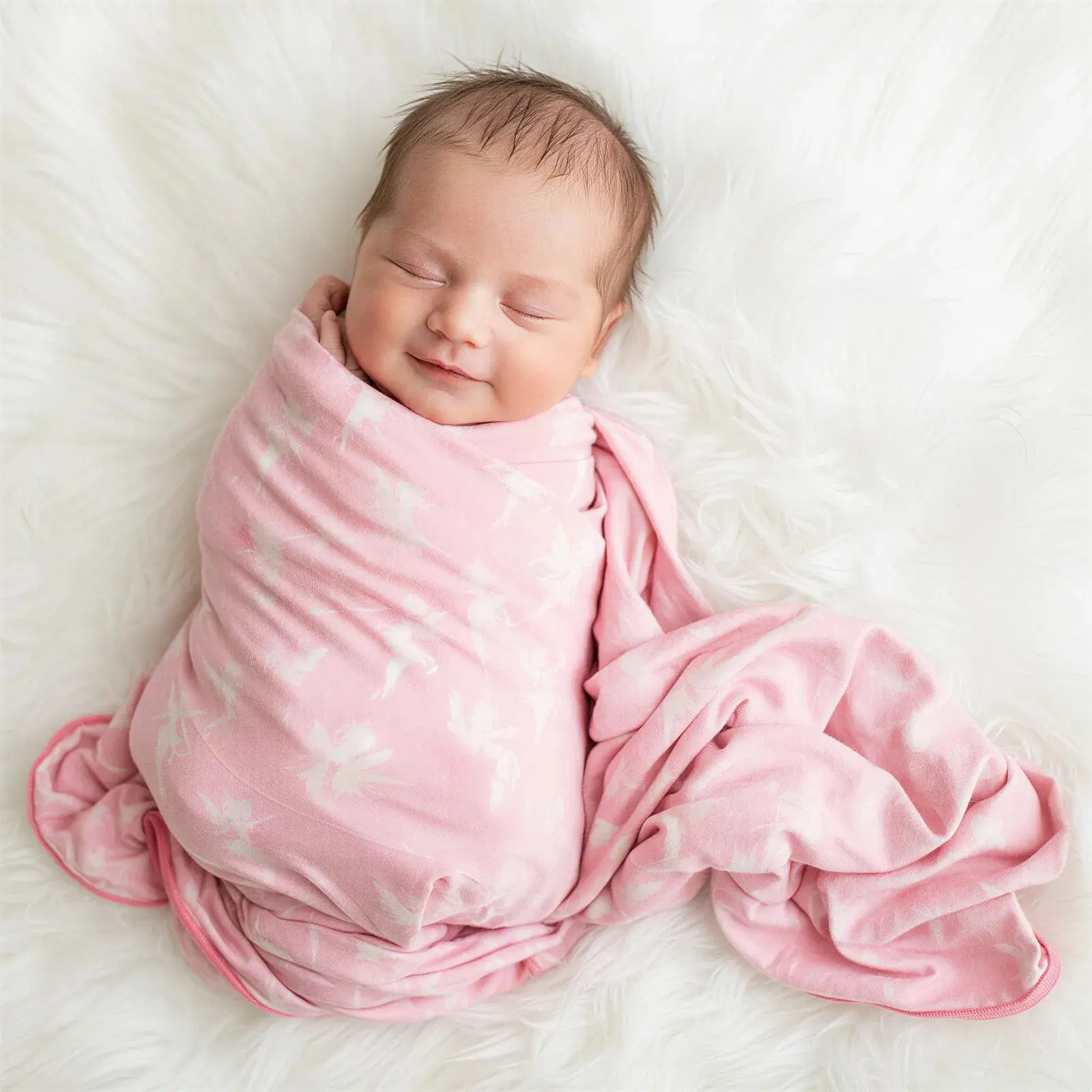 Bestaroo Fairies Swaddle – Oversized 45x45 Bamboo Viscose Multi-Use Blanket for Babies, Cozy Swaddle, Stroller & Nursing Cover, Superhero Cape, Soft & Versatile, Size 6–9 Months