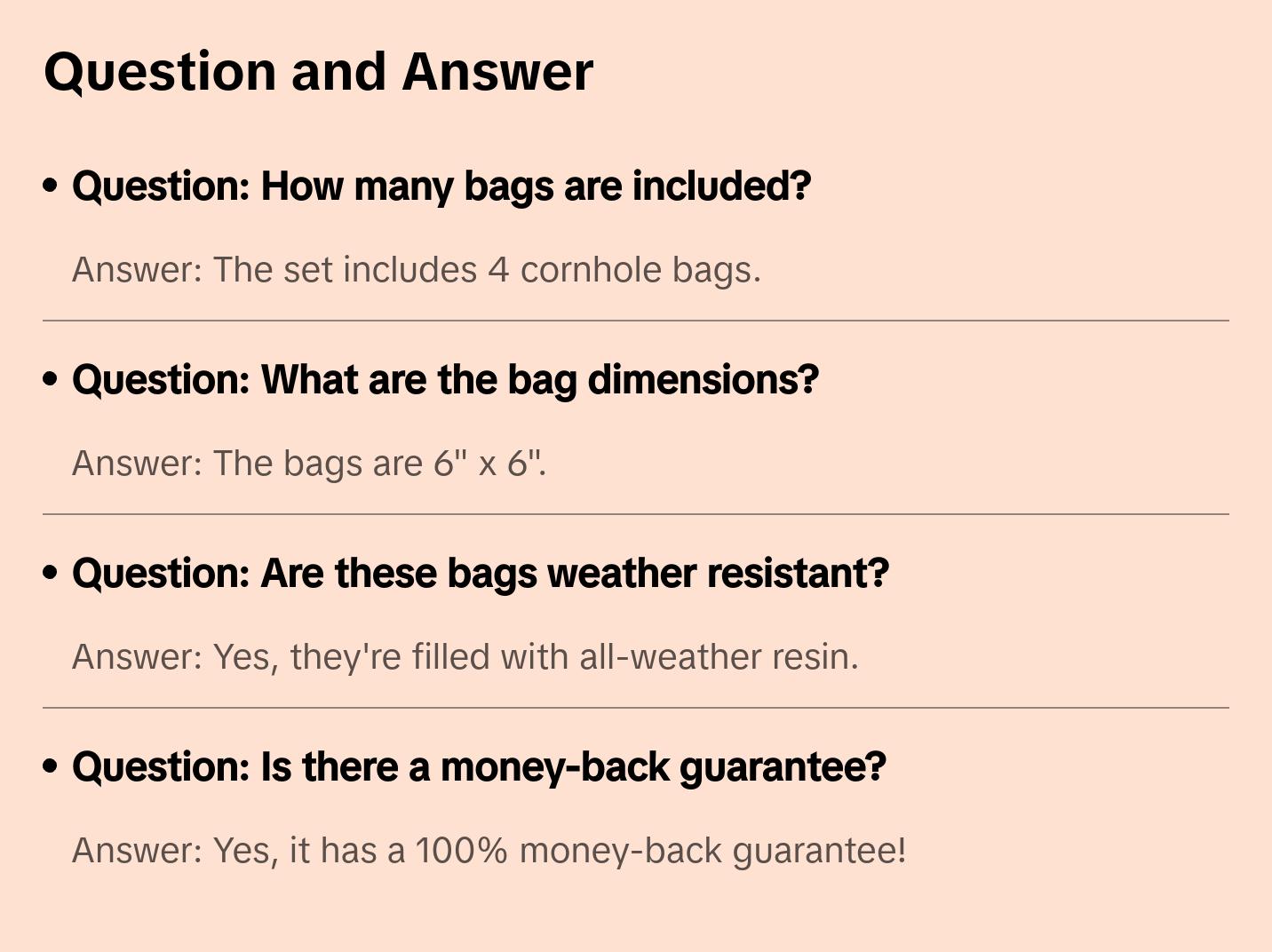 Shooting Target Orange Cornhole Bags - Professional Rapter 5.5