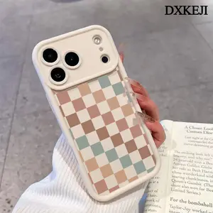 Vintage Multicolored Checkered Phone Case for iPhone 17 Pro Max 16 Pro Max 15 Pro 14 13 12 11 Sleek Shockproof Lightweight Cover with Protection Protective iphone 15 pro max case iphone 13 case drop-proof phone case Cellphone Smartphone