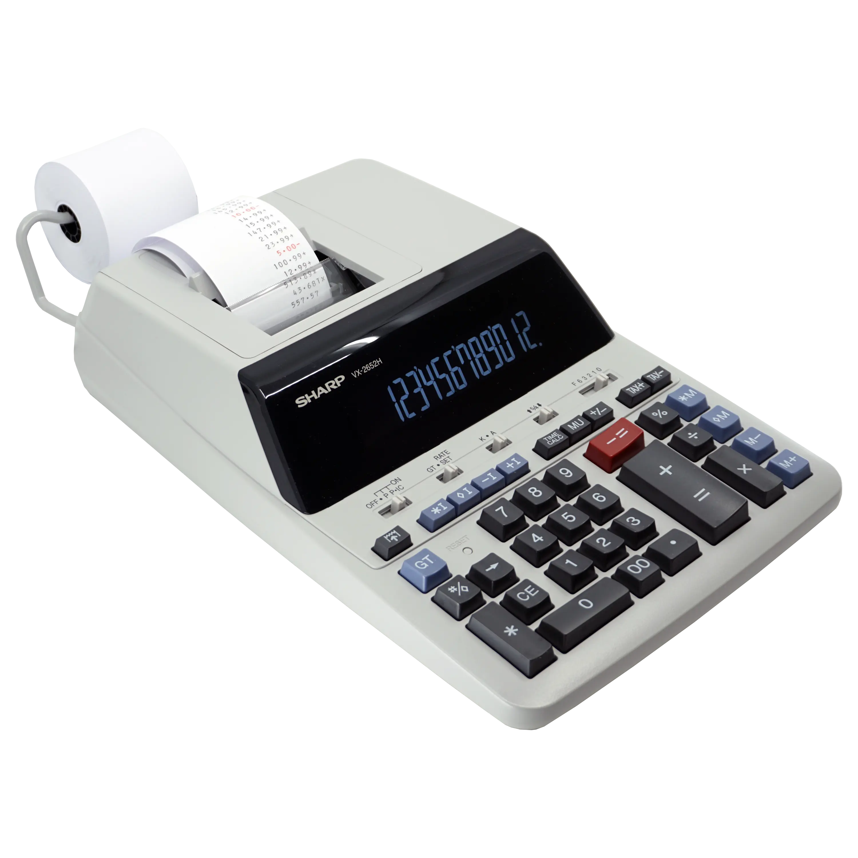 Sharp 12-Digit Heavy-Duty Printing Office Calculator with Display, 4.8 LPS Ribbon Printer, and Dual Memory