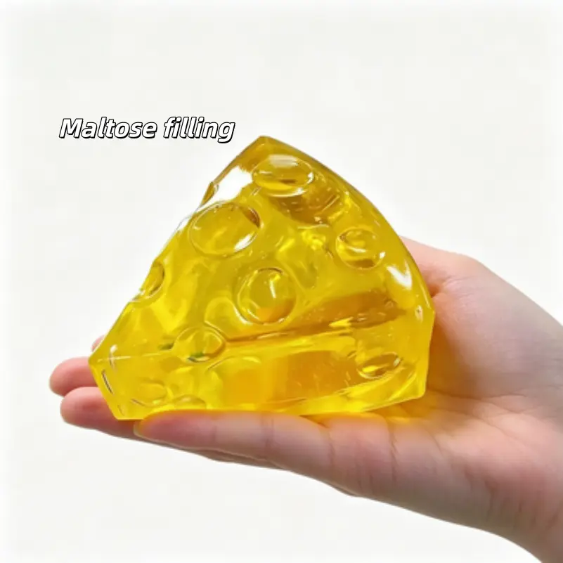 Transparent Honey Cheese Mochi Squishy Toy - Super Soft Rebound Fidget Toy, Unisex Relaxation Sensory Novelty Gift for Adults Seeking Stress Relief