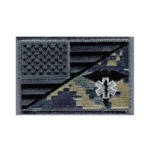 EMT USA Flag Medic EMS Tactical Hook Patch by Miltacusa (MFY6)