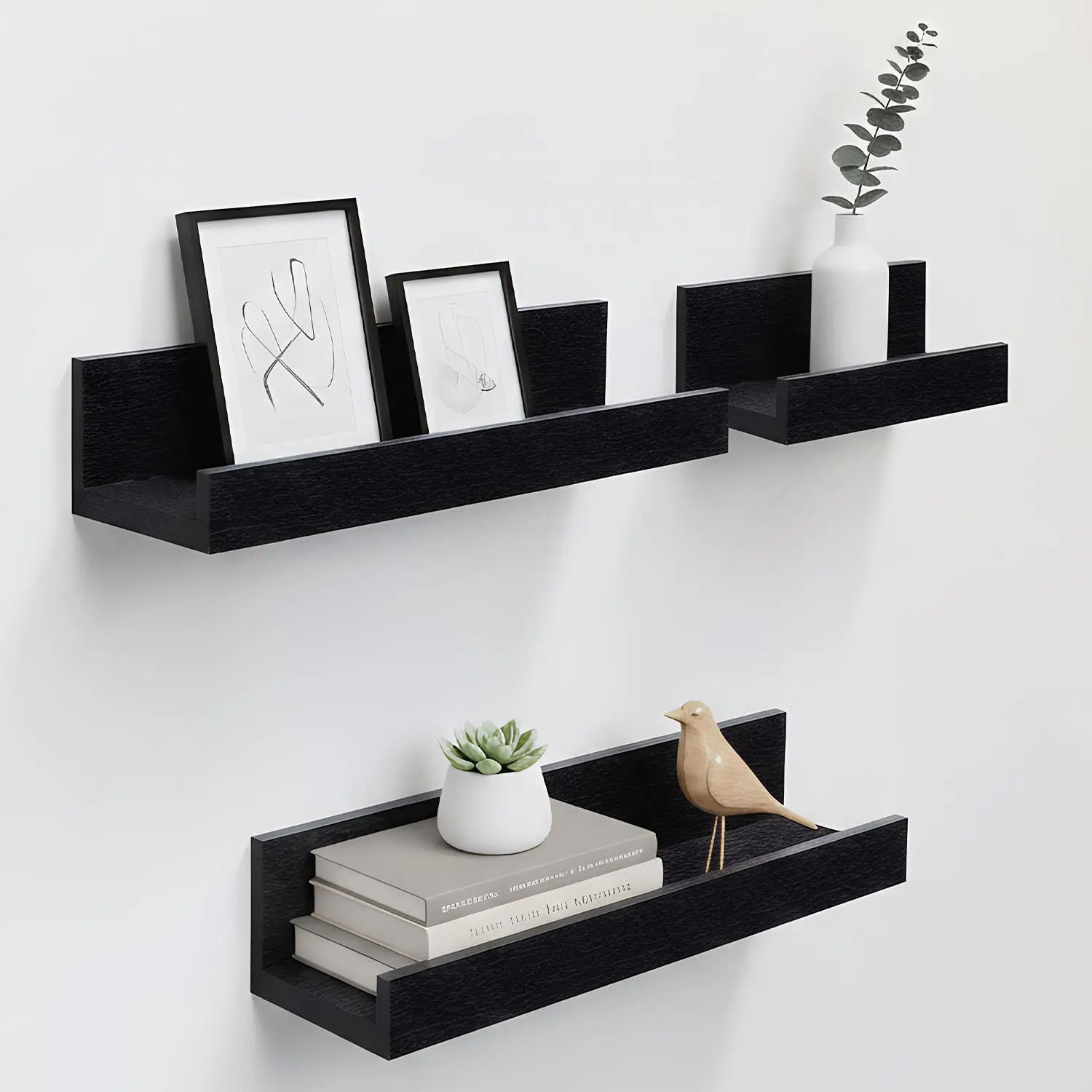 Black-3 Shelves-18.11"