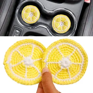 Cotton Crotchet Fruit  Coaster Set (Sunny Peel)