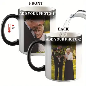 2026  1pc, Custom Color-Changing Cup, Double-Sided Photo Printing, Cup That Changes Color When Hot Water Is Added, Birthday Gift, Valentine'S Day, Creative Gift, Gift for Men And Women