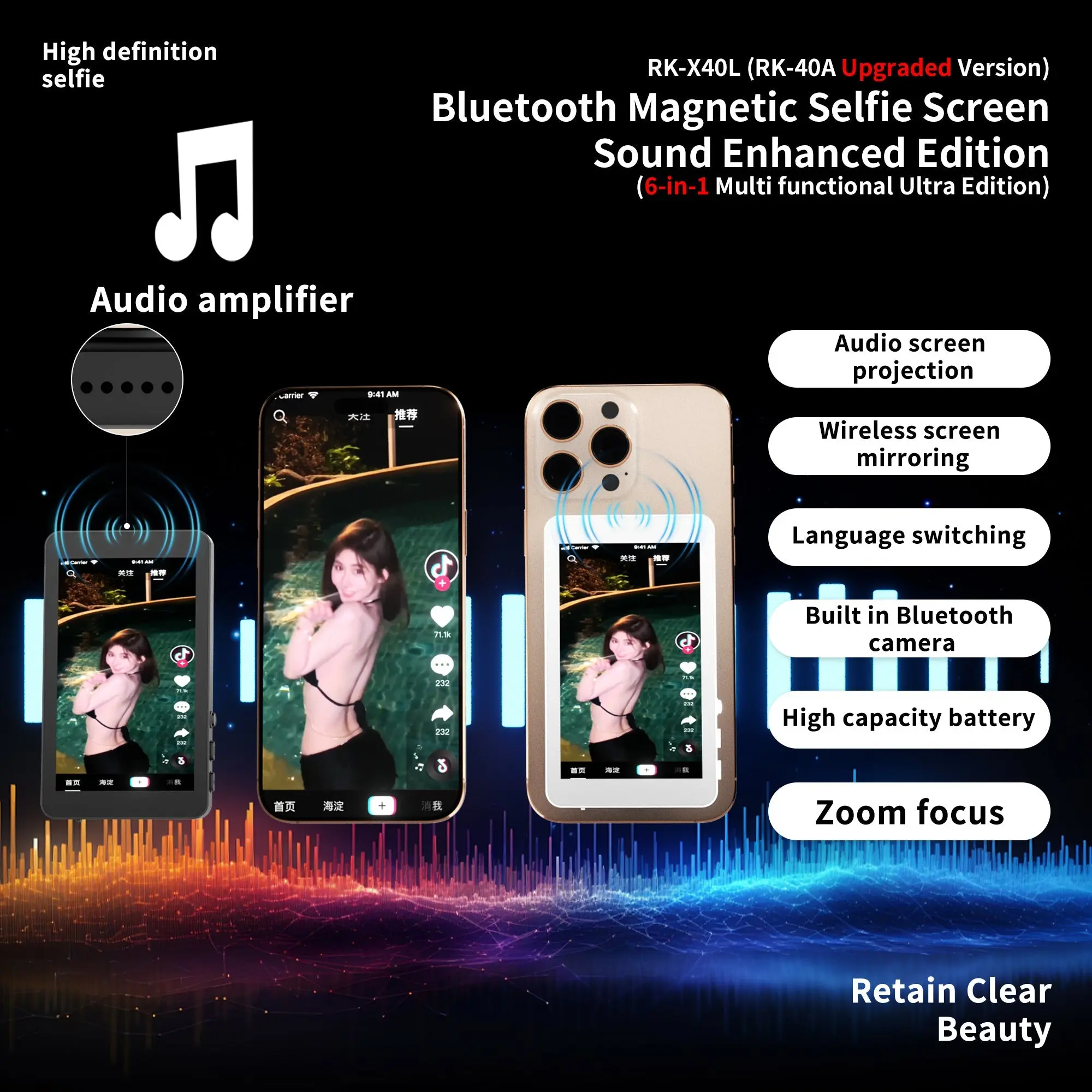 RK-X40L Mobile Selfie Screen Projector: The Ultimate Content Creation Monitor
