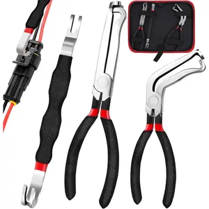３Pcs Automotive Electrical Connector Pliers and Terminal Pin Removal Tool Set,37960/37980/13120 Electric Wire Plug Disconnect for Car Push Tab Style Plugs Separator