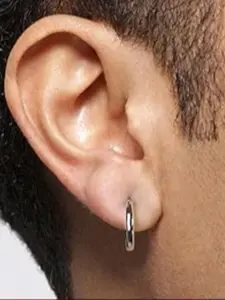 1 Pair Simple Plain Hoop Earrings, Stainless Steel Matching Jewelry for Women & Men for Daily Decoration