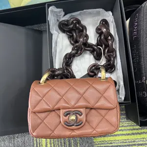 Pre-owned CHANEL FRANCE Crossbody Bags HH MINI CF wenge chain flap bag 37132