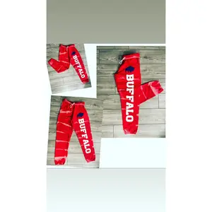 Red Bleached Out Buffalo Joggers