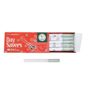 DaySavers Half G 1 1/4 Christmas Edition Ultra-Refined White Artisan Tubes [10 Pack]