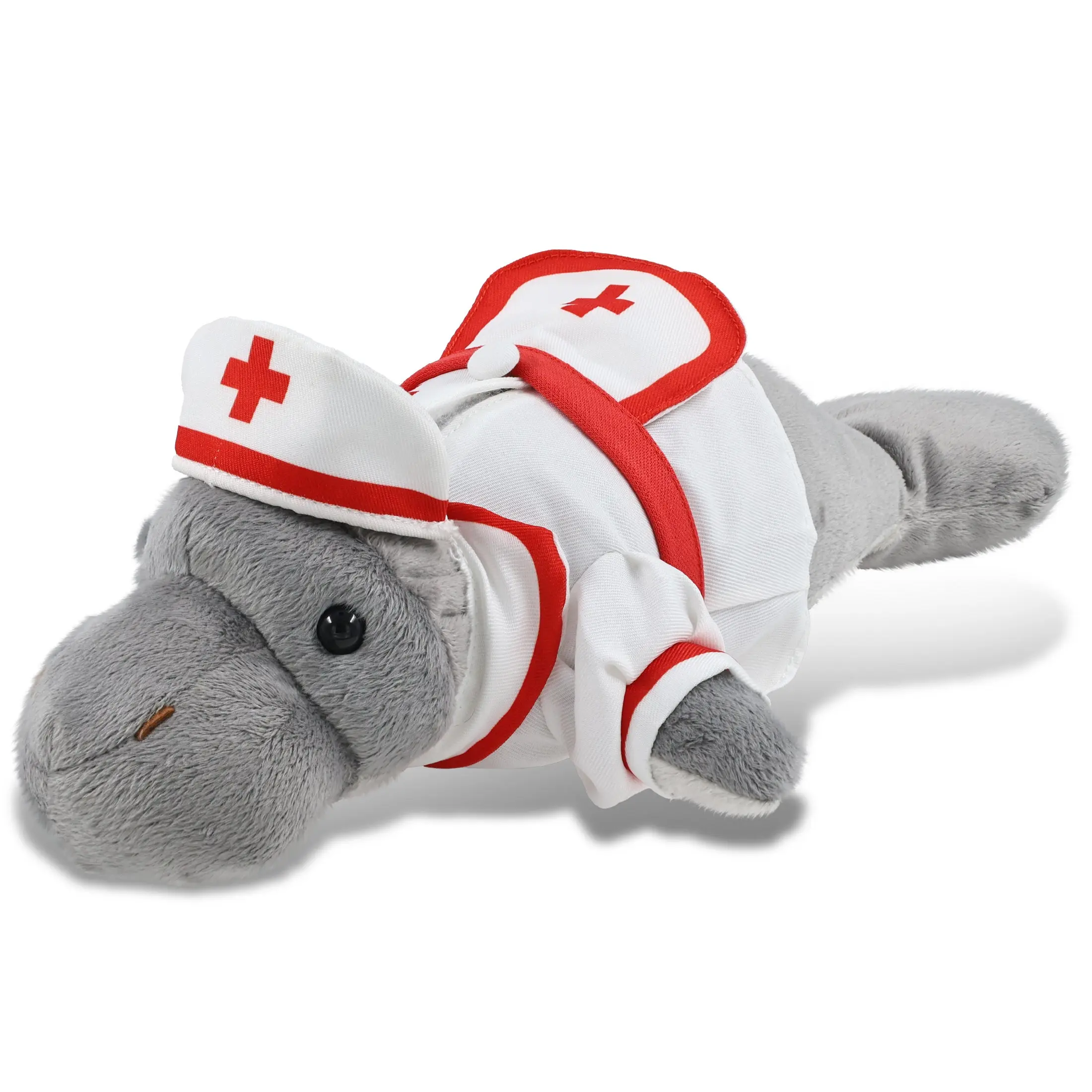 WILD COLLECTION PLUSH - 15" GREY MANATEE NURSE