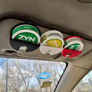 Zyn Holder Visor Clip| Durable Material for Car| Universal Fit & Easy Access| Essential Accessory for Zyn Pouches,Gift for Boyfriends or Husbands|Car Storage Organizers|Car Tissue Box