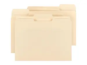 Business Source File Folder Letter 9.5 pt 1/3 Cut 3/4" Exp. 150/BX MLA 78950