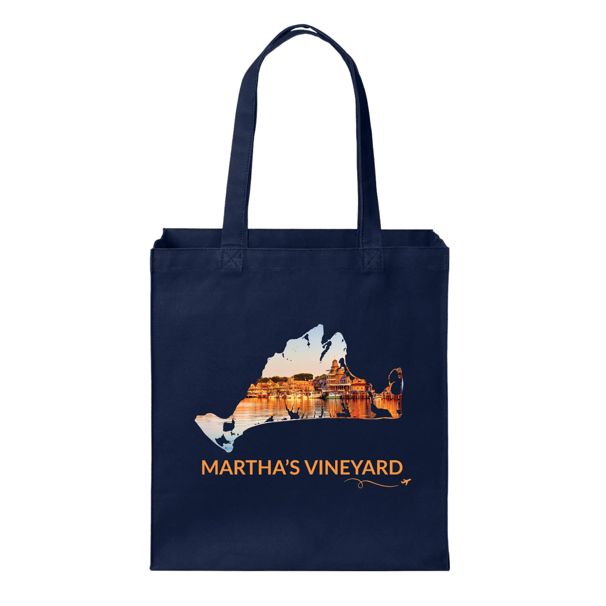 Martha’s Vineyard Tote Bag | Oak Bluffs Harbor Sunset