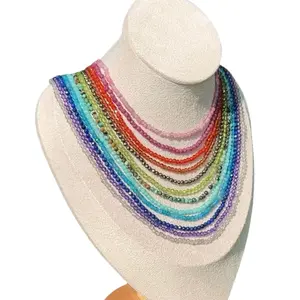 Lychee Gems Jewelry-B2  Faceted Beaded Necklaces - 925 Sterling Silver, Genuine Gemstones