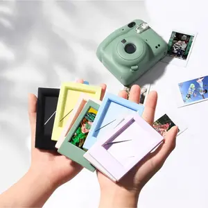 5-Pack 3-Inch Mini Photo Frames Compatible with Fuji Mini Instant Cameras (Mini 7S/8/9/11/12/25/50/70/90) - Clear Plastic Display Stands for Instant Photos Picture Frame