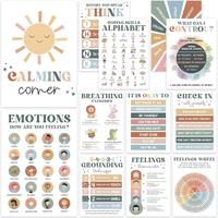 12 Retro Calming Corner Classroom Posters