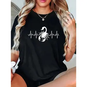GGOR 100% Cotton Cool Scorpion Art For Men Women Scorpio Lover Scorpion T-Shirt