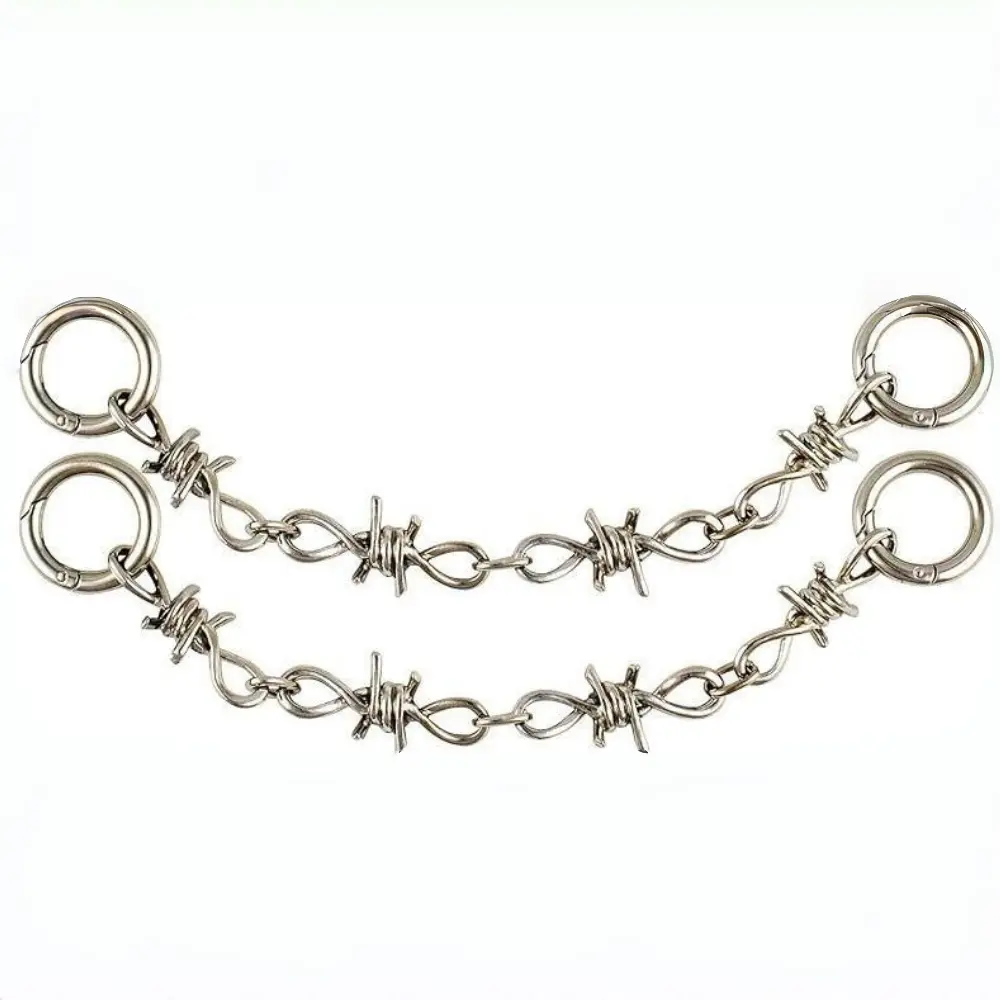 Shoes Metal Chain Spikes Charms, Hip-hop Punk Metal Cool Charms For Sandals Clog Accessories Shoe Decorations For Men Women