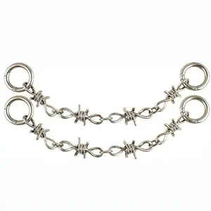 Shoes Metal Chain Spikes Charms, Hip-hop Punk Metal Cool Charms For Sandals Clog Accessories Shoe Decorations For Men Women