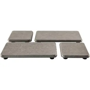 Set of 4 Water Absorbent Diatomite Coasters, Diatomaceous Earth Kitchen Soap Dish, Bathroom Trays, Water Absorbing Stone  for Hand Soaps &  & Toiletries in The Modern