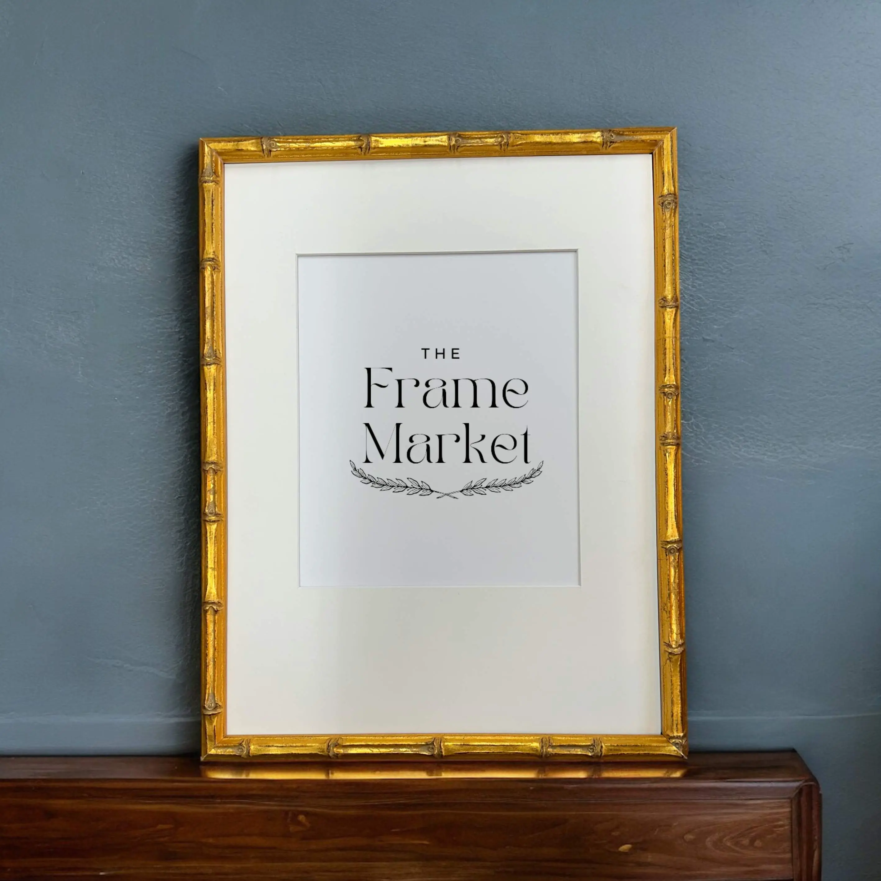 Antique Gold Bamboo Picture Frame