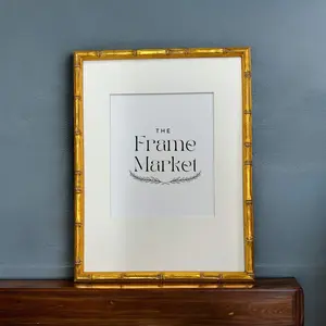 Antique Gold Bamboo Picture Frame