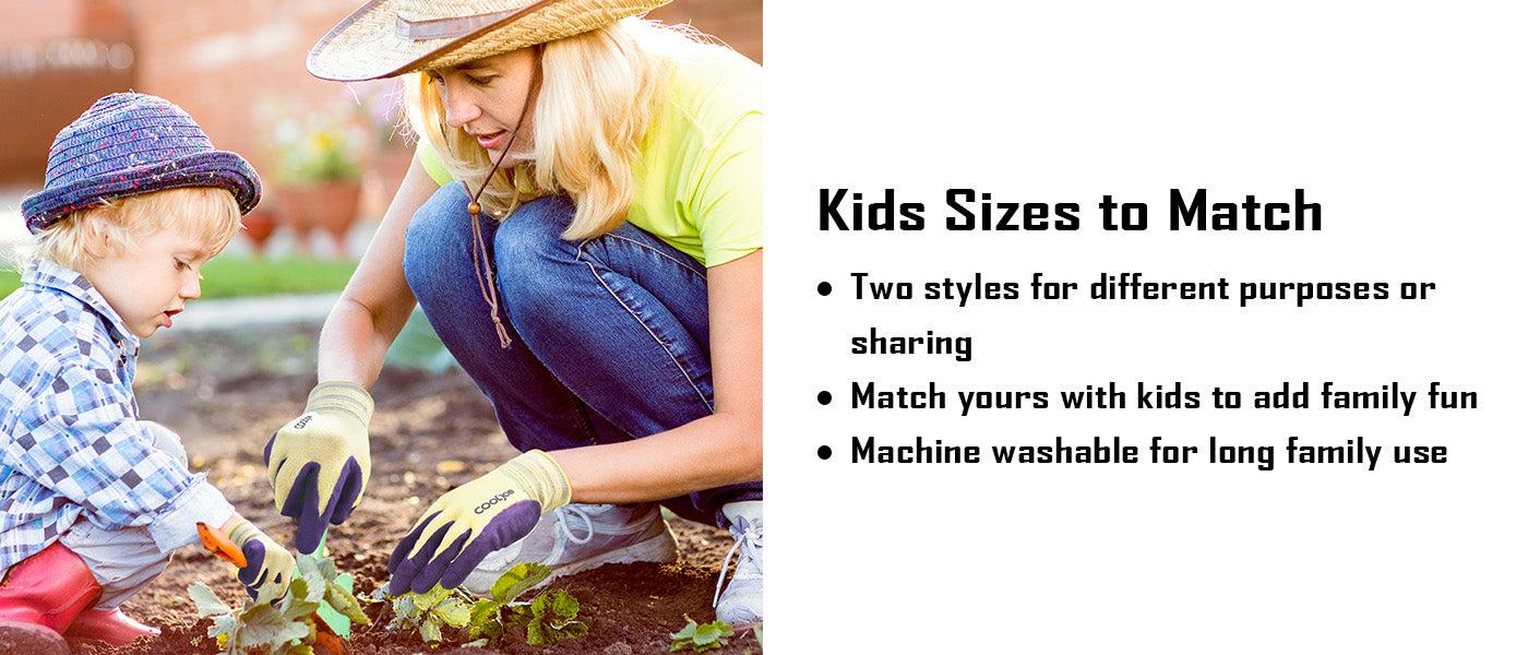 COOLJOB 2 Pairs Breathable Gardening Gloves, Stretch Soft Modal Base with Non Slip Rubber Coating