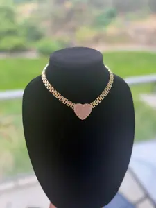 16" Rollie heart chain