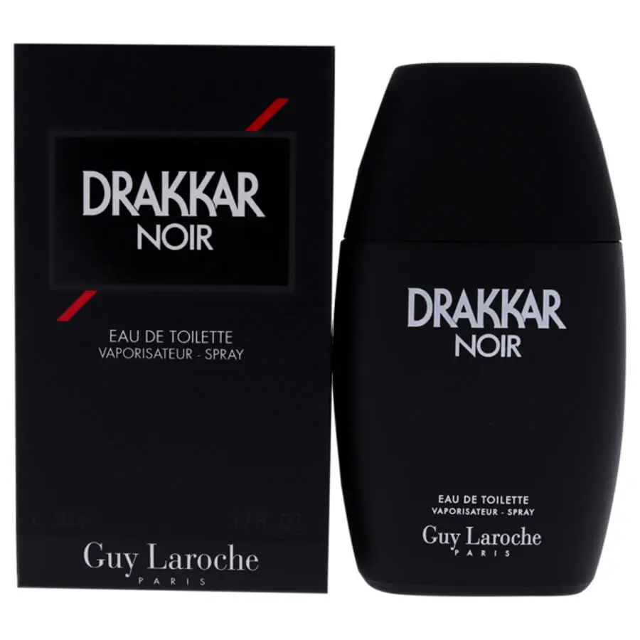 Guy Laroche Drakkar Noir Eau de Toilette - Intense & Powerful Fougere Blend Aromatic Spices Long Lasting Mens Cologne for Day and Evening Scent
