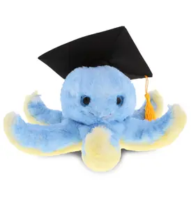 PLUSH GRADUATION - SUPER SOFT PLUSH - BLUE OCTOPUS