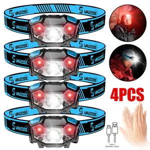 VASTFIRE Outdoor Strong Light Sensing Headlight 3 Lighting Modes Type-C Charging 70° Adjustment for Camping Hiking Mountaineering Emergency Fishing Home Use