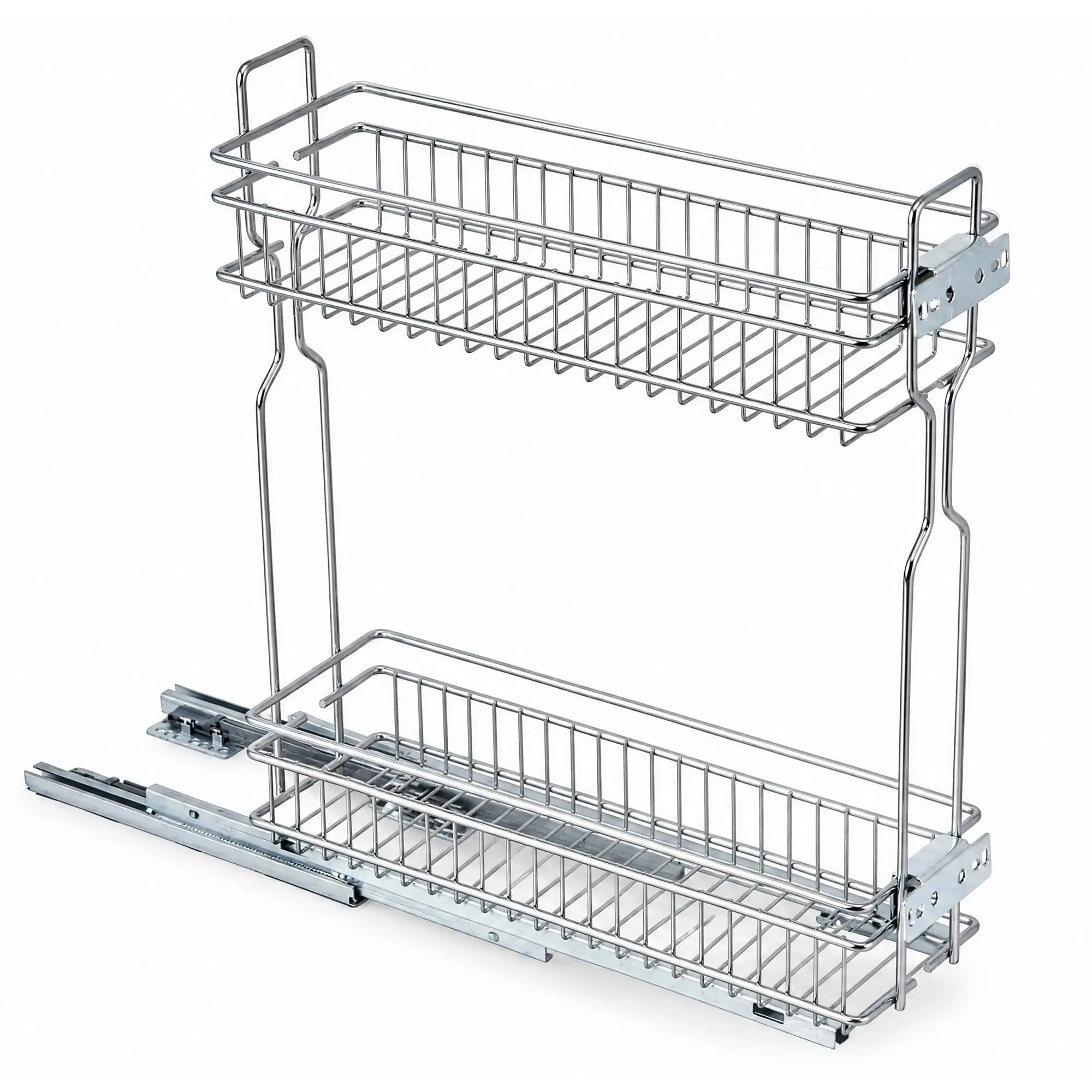 Garvee 2-Tier Narrow Width Slide-Out Cabinet Organizer, Spice Storage Shelves for Kitchen Organization