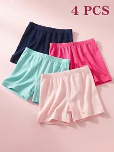 Bottoms Set, Girls' Slim Fit Three-Quarter Pants, Baby Shorts, Suitable for All Seasons, Simple & Versatile Design, Baby Girl Clothes