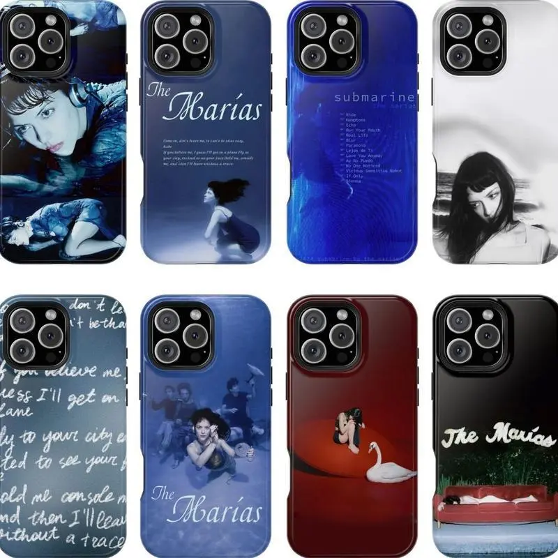 The Marías Submarine & Cinema Track Album Art Two-In-One Film Case - Durable, Shock-Absorbing, and Trendy Protection - for iPhone17 16, 15, 14, 13, 12 Plus, Pro, Max, and Samsung S25-22 Perfect Birthday Gift for Friends