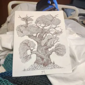 4x6 One of One Original Art By Gloodah Won. Artist on Dialysis, ESRD Survivor, 31 year Type 1 Juvenile Diabetic since 1993, Hearing Impaired since 1988. Sober since 2008 with Alumni Graduation to Teen Challenge plus counseling services provided as well. u
