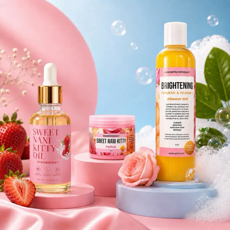 Abnbeauty brightening sweet Nani yoni scrub set with oil