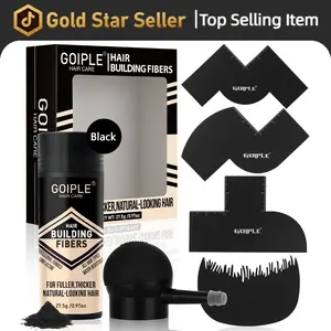 Hair Building Fibers with Spray for Men Hair Thickening Powder Natural Look Professional Hair Styling Texture Powder for Haircare(Black)