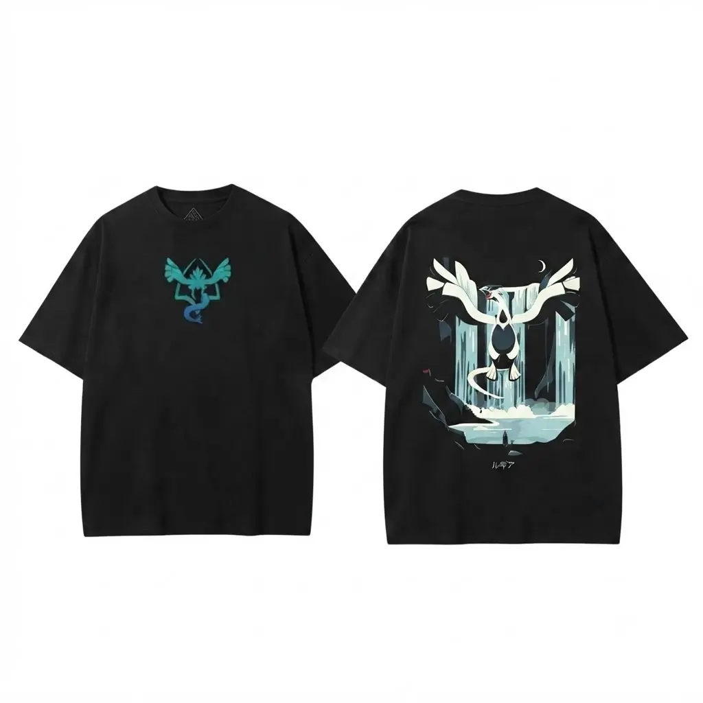 Legendary Sea Guardian Monster Anime Graphic Tee - Mythical Creature T-Shirt - Unisex Oversized Streetwear